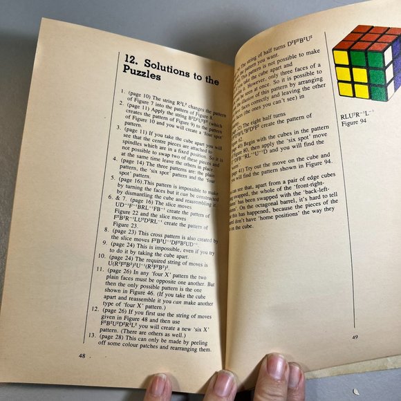 Vintage '81 Cube Games Rubik's Cube  Puzzle & Solutions Book - Picture 10 of 13